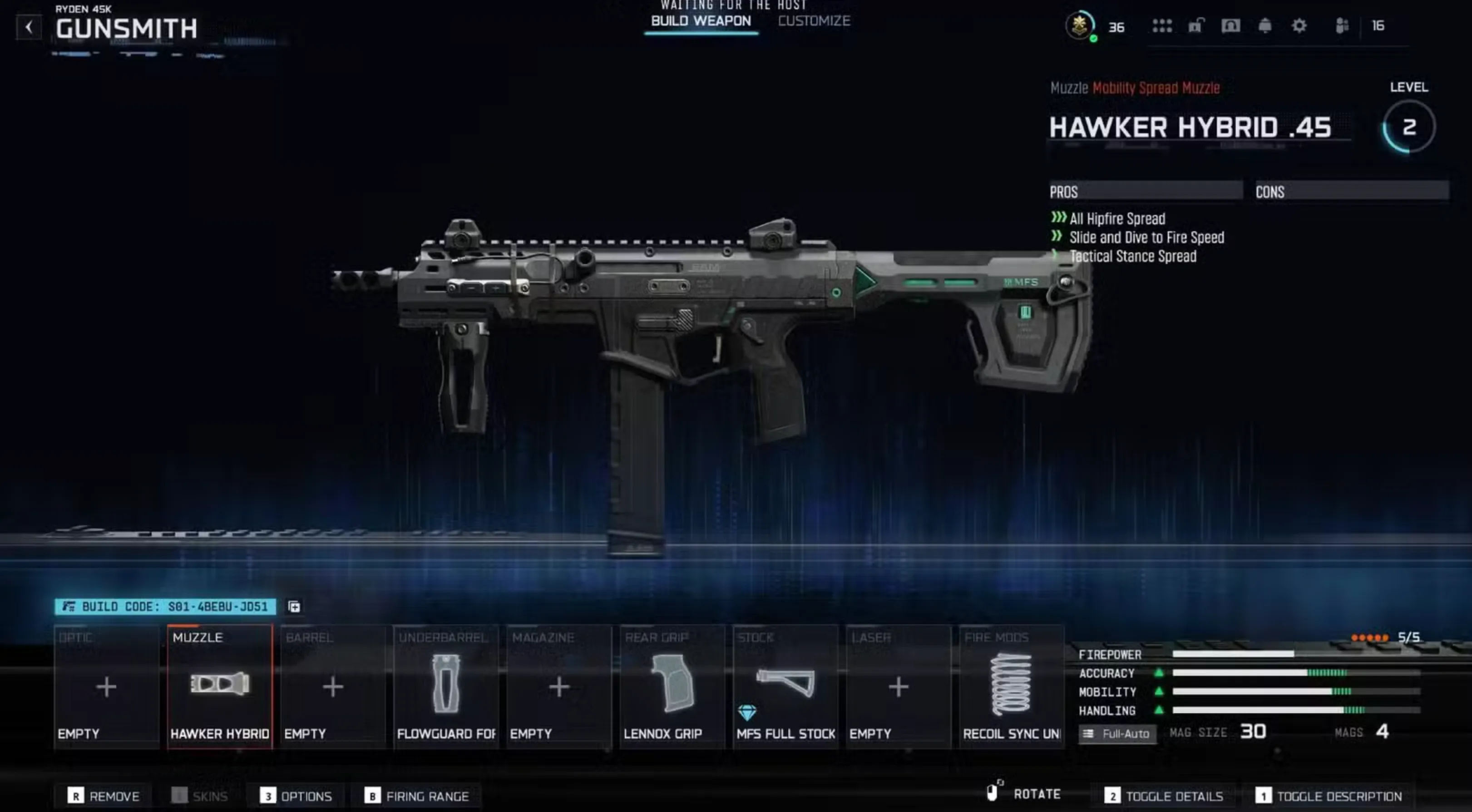 Best Ryden 45k Loadout